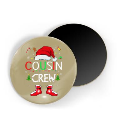 Cousin Crew Christmas Family Squad Naughty Matching Santa Magnet