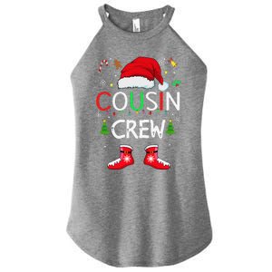 Cousin Crew Christmas Family Squad Naughty Matching Santa Women's Perfect Tri Rocker Tank