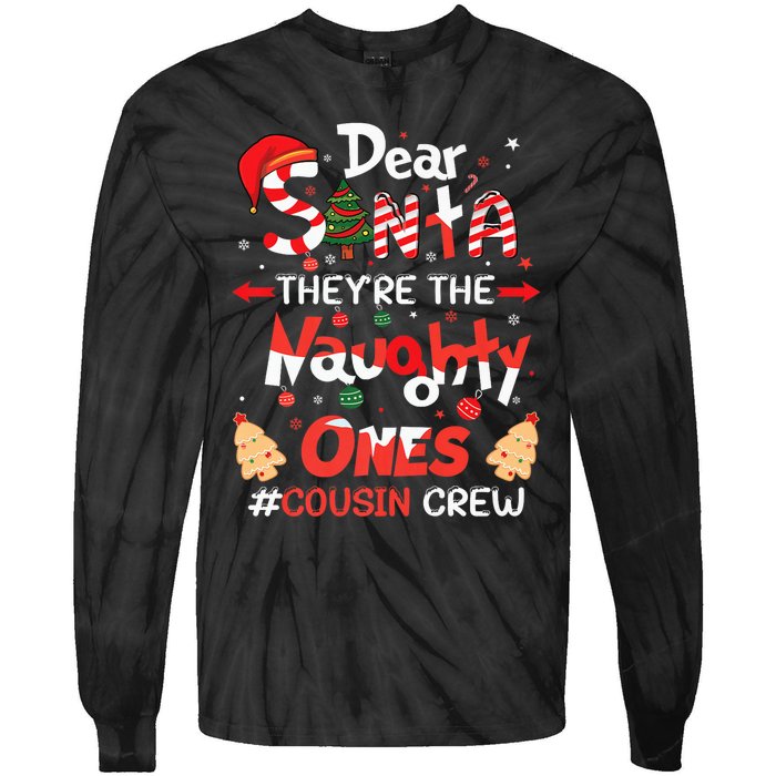 Christmas Cousin Crew Funny Family Matching Tie-Dye Long Sleeve Shirt