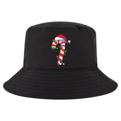 Christmas Candy Cane Santa Hat Cool Comfort Performance Bucket Hat