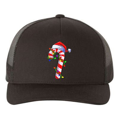 Christmas Candy Cane Santa Hat Yupoong Adult 5-Panel Trucker Hat