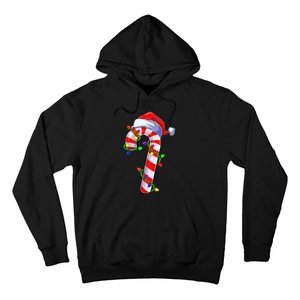 Christmas Candy Cane Santa Hat Hoodie