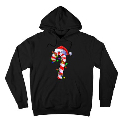 Christmas Candy Cane Santa Hat Hoodie