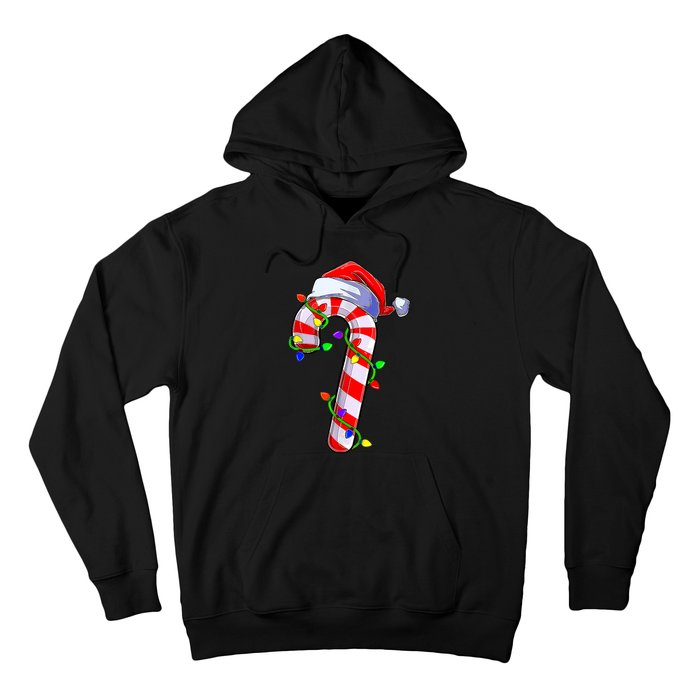 Christmas Candy Cane Santa Hat Hoodie