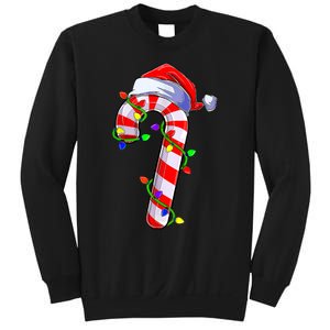 Christmas Candy Cane Santa Hat Sweatshirt