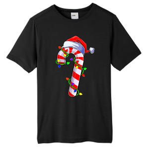 Christmas Candy Cane Santa Hat Tall Fusion ChromaSoft Performance T-Shirt