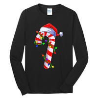 Christmas Candy Cane Santa Hat Tall Long Sleeve T-Shirt