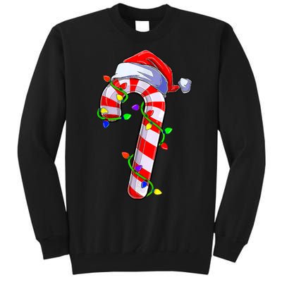 Christmas Candy Cane Santa Hat Tall Sweatshirt