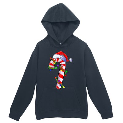 Christmas Candy Cane Santa Hat Urban Pullover Hoodie