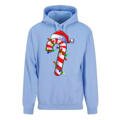 Christmas Candy Cane Santa Hat Unisex Surf Hoodie