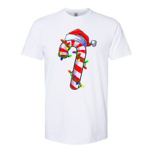 Christmas Candy Cane Santa Hat Softstyle CVC T-Shirt