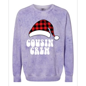 Christmas Cousin Crew Santa Red Plaid Funny Xmas Pajamas Cute Gift Colorblast Crewneck Sweatshirt