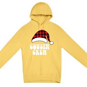 Christmas Cousin Crew Santa Red Plaid Funny Xmas Pajamas Cute Gift Premium Pullover Hoodie