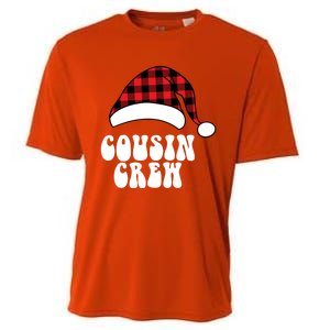 Christmas Cousin Crew Santa Red Plaid Funny Xmas Pajamas Cute Gift Cooling Performance Crew T-Shirt