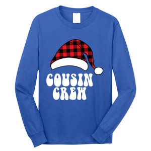 Christmas Cousin Crew Santa Red Plaid Funny Xmas Pajamas Cute Gift Long Sleeve Shirt