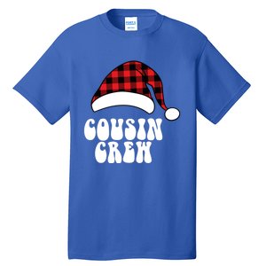 Christmas Cousin Crew Santa Red Plaid Funny Xmas Pajamas Cute Gift Tall T-Shirt