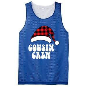 Christmas Cousin Crew Santa Red Plaid Funny Xmas Pajamas Cute Gift Mesh Reversible Basketball Jersey Tank