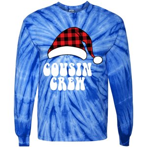 Christmas Cousin Crew Santa Red Plaid Funny Xmas Pajamas Cute Gift Tie-Dye Long Sleeve Shirt