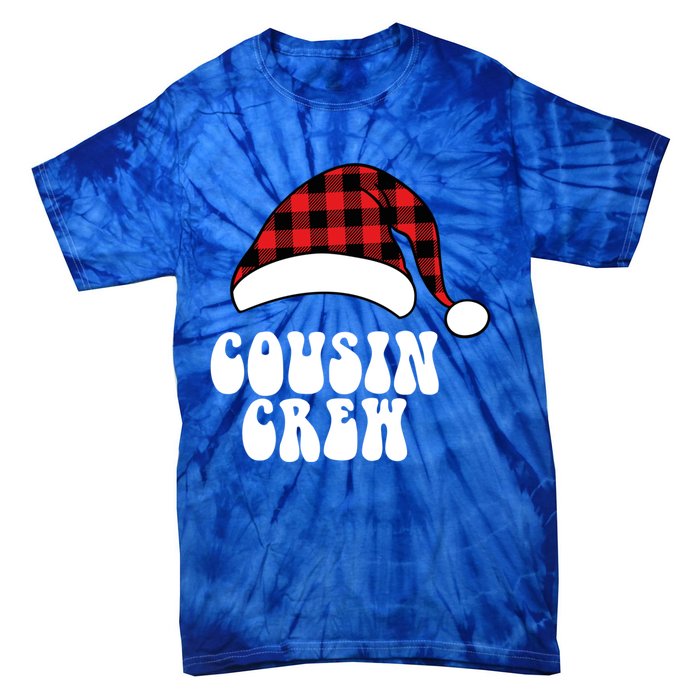 Christmas Cousin Crew Santa Red Plaid Funny Xmas Pajamas Cute Gift Tie-Dye T-Shirt