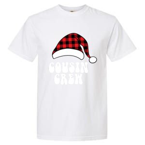 Christmas Cousin Crew Santa Red Plaid Funny Xmas Pajamas Cute Gift Garment-Dyed Heavyweight T-Shirt