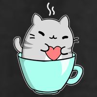 Cute Cat Coffee Lover Gift 11oz C Handle Ceramic Mug