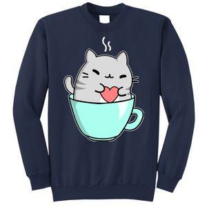 Cute Cat Coffee Lover Gift Sweatshirt