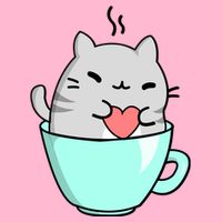 Cute Cat Coffee Lover Gift Womens T-Shirt
