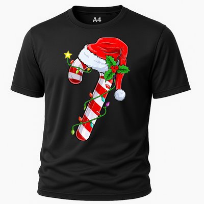 candy cane crew christmas lights family matching  Cooling Performance Crew T-Shirt