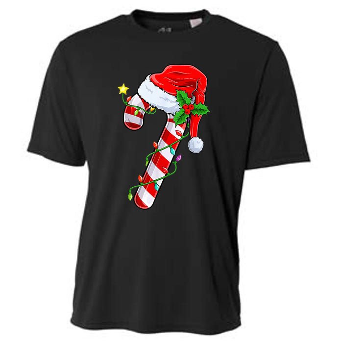 candy cane crew christmas lights family matching  Cooling Performance Crew T-Shirt