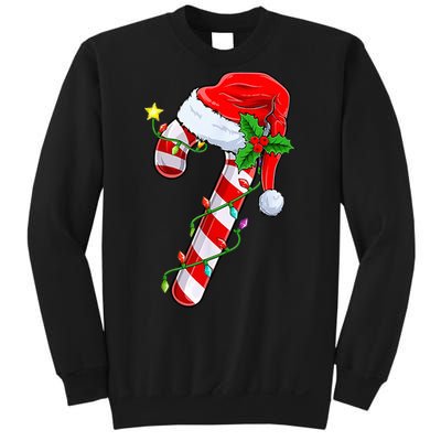 candy cane crew christmas lights family matching  Sweatshirt