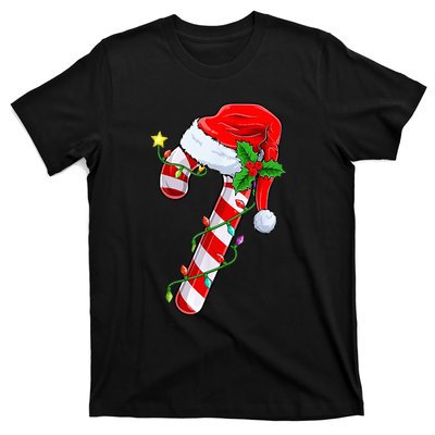 candy cane crew christmas lights family matching  T-Shirt