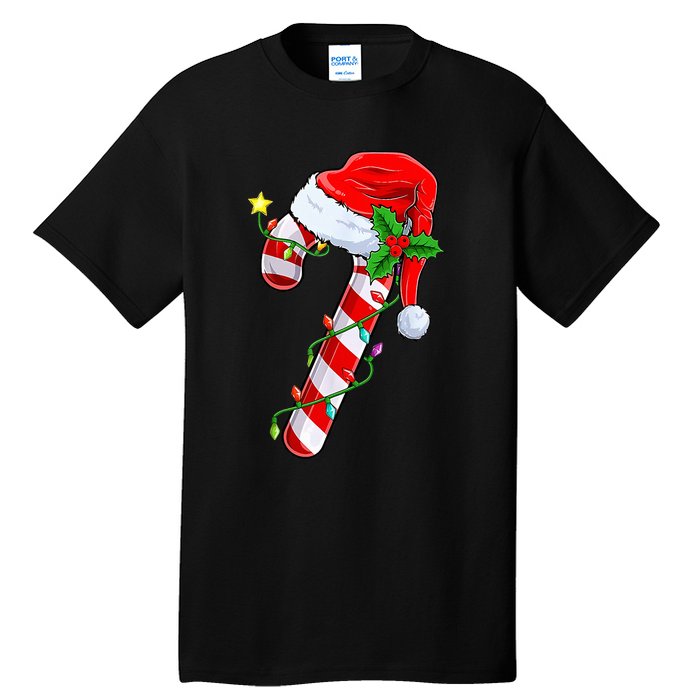 candy cane crew christmas lights family matching  Tall T-Shirt