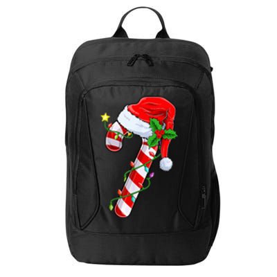 candy cane crew christmas lights family matching  City Backpack