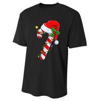 candy cane crew christmas lights family matching  Performance Sprint T-Shirt