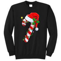 candy cane crew christmas lights family matching  Tall Sweatshirt