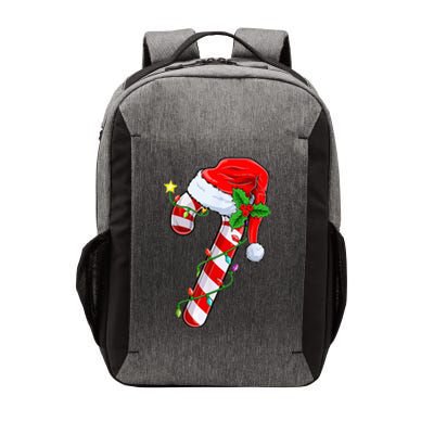 candy cane crew christmas lights family matching  Vector Backpack