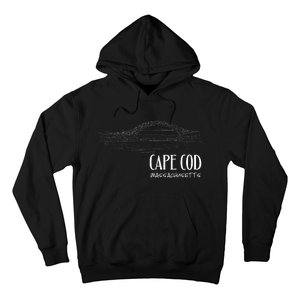 Cape Cod Canal Sagamore Bridge Illustration Art Souvenir Hoodie