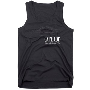 Cape Cod Canal Sagamore Bridge Illustration Art Souvenir Tank Top