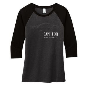 Cape Cod Canal Sagamore Bridge Illustration Art Souvenir Women's Tri-Blend 3/4-Sleeve Raglan Shirt