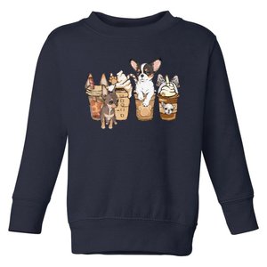 Cute Coffee Chihuahua Dog Mom Mothers Day Toddler Sweatshirt