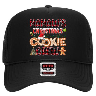 Christmas Cookie Crew Red Plaid Matching Family High Crown Mesh Back Trucker Hat