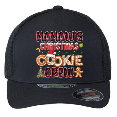 Christmas Cookie Crew Red Plaid Matching Family Flexfit Unipanel Trucker Cap