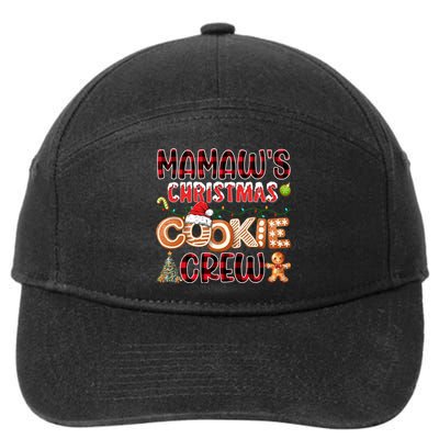 Christmas Cookie Crew Red Plaid Matching Family 7-Panel Snapback Hat