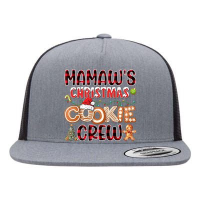 Christmas Cookie Crew Red Plaid Matching Family Flat Bill Trucker Hat