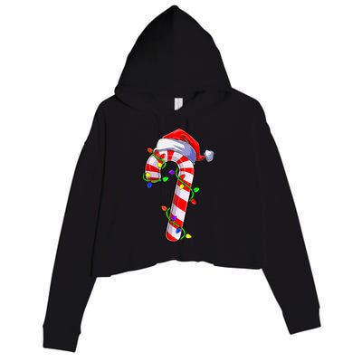 Candy Cane Crew Santa Christmas Party Boys Girls Xmas Crop Fleece Hoodie