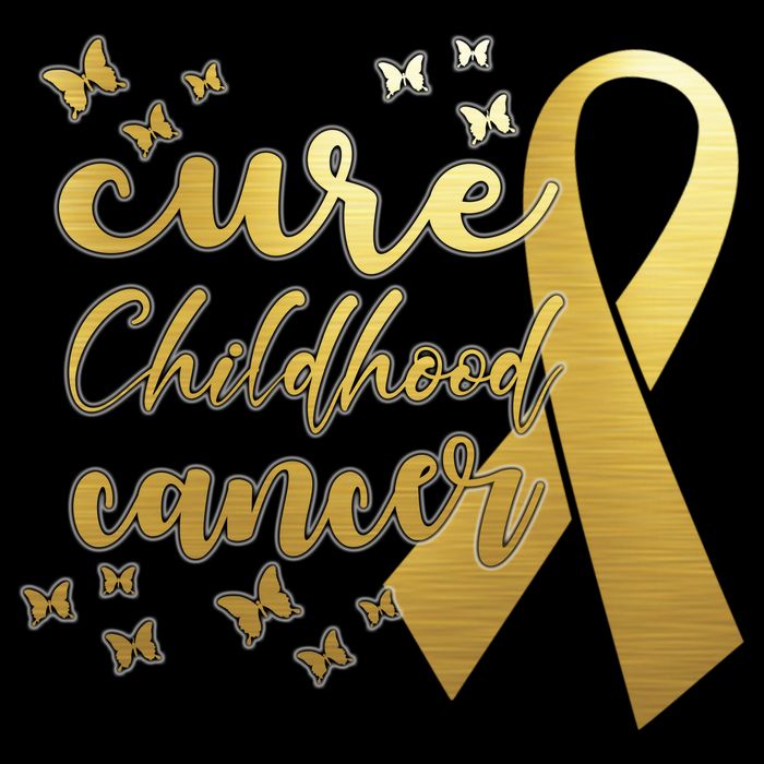 Cure Childhood Cancer Butterflies Ribbon Flatbill Hat