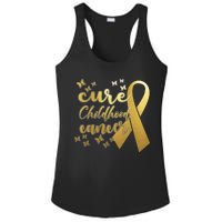 Cure Childhood Cancer Butterflies Ribbon Ladies PosiCharge Competitor Racerback Tank