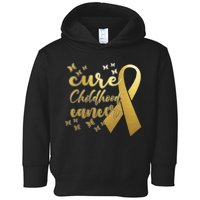 Cure Childhood Cancer Butterflies Ribbon Toddler Hoodie