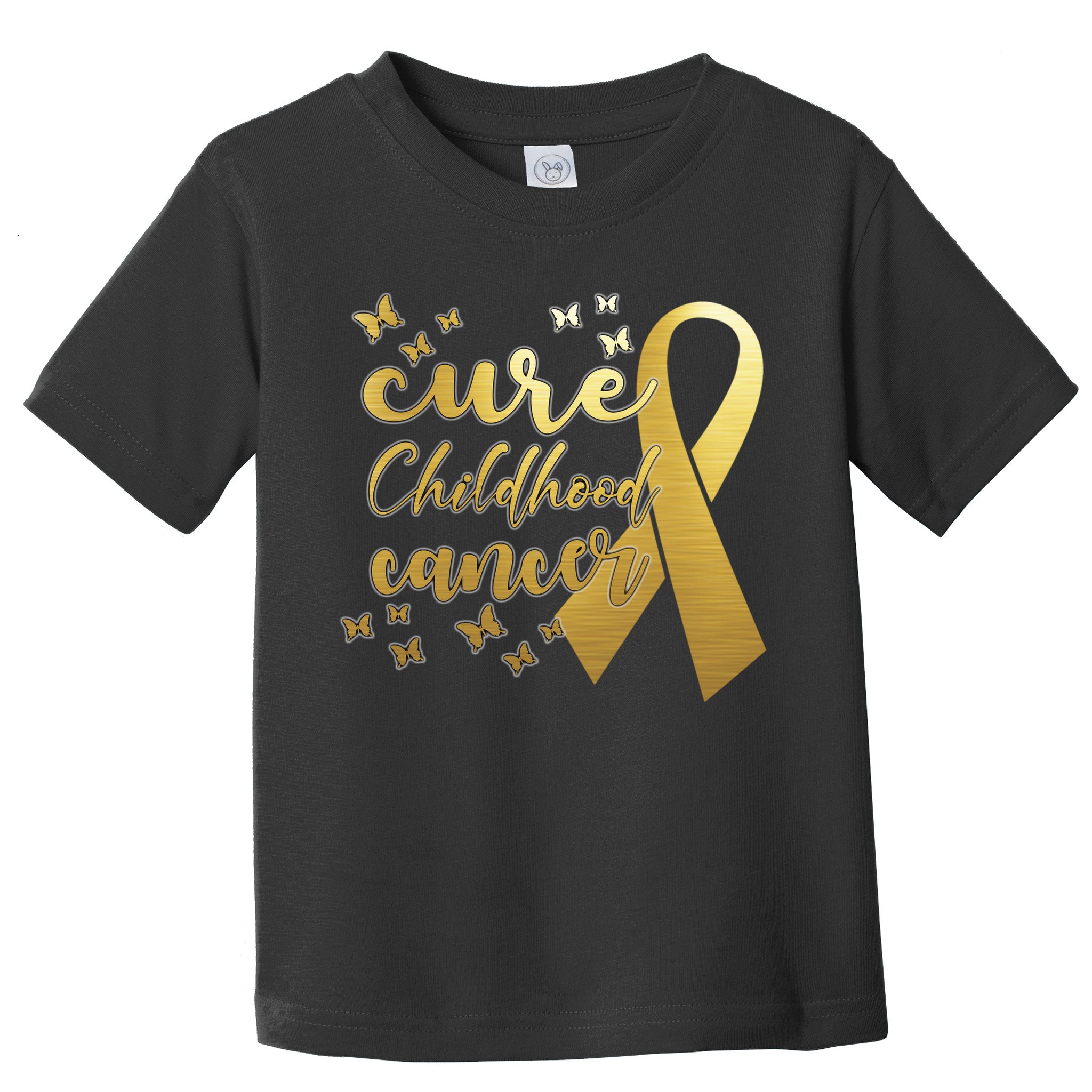 Cure Childhood Cancer Butterflies Ribbon Toddler T-Shirt