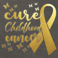 Cure Childhood Cancer Butterflies Ribbon Cotton Canvas Backpack